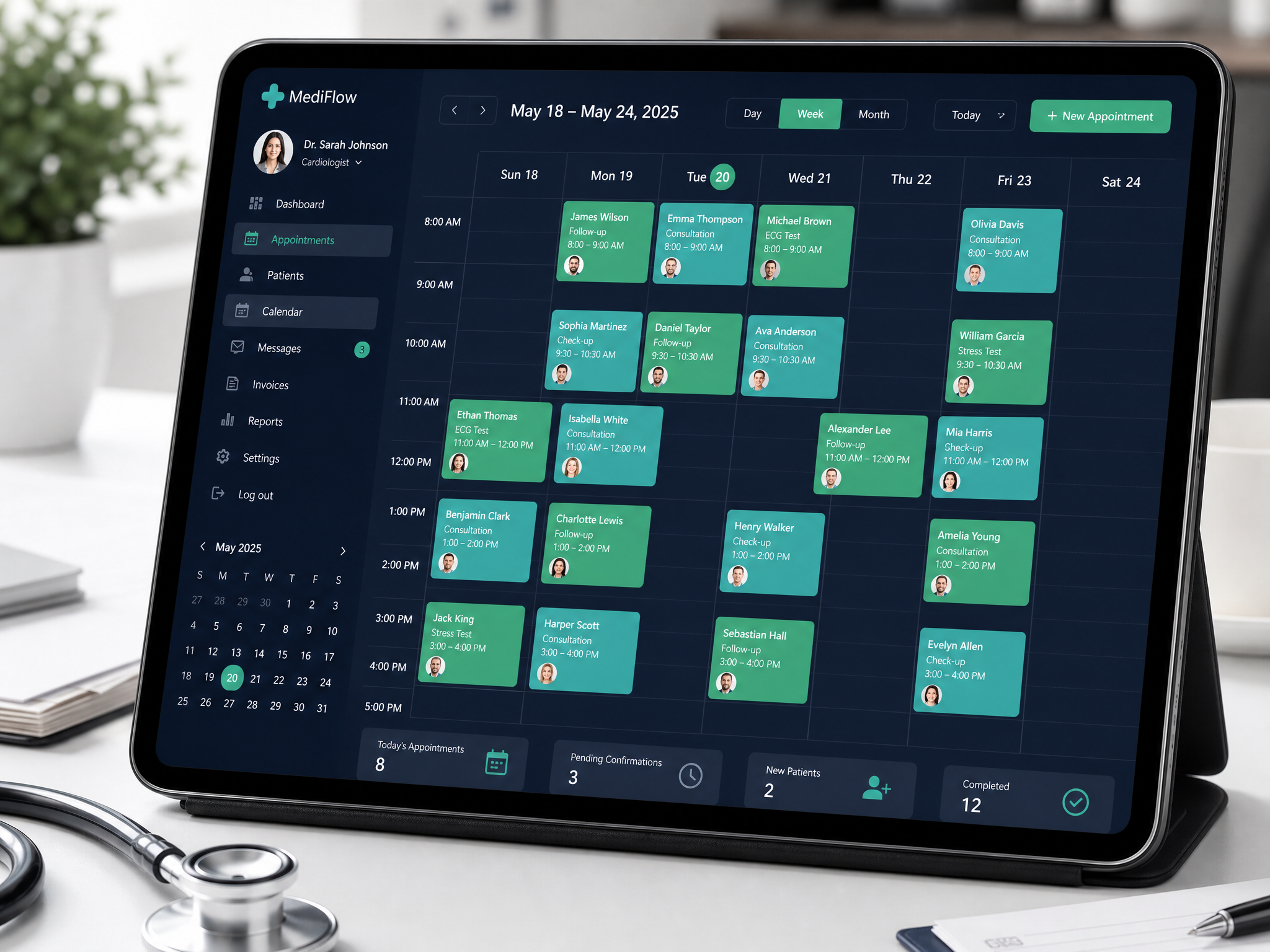 Calendario de citas médicas de QuantixIA
